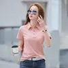 Algodón Nueva Camiseta de Media Manga Polo para Mujer con Cuello Ropa de Verano Deportiva Ocio Trabajo Solapa Top de Manga Corta