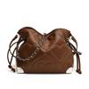Bolso pequeño y popular de este año para mujer, bolso nuevo de 2024, bolso bandolera de otoño para todo tipo de ocasiones, bolso tipo cubo con pliegues en el hombro.