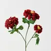 3 Cabezas de Flores Artificiales de Caléndula, Flores Falsas, Accesorios Fotográficos para Salón de Bodas, Arreglos Florales de Piso, Flores para Decoración del Hogar al por Mayor