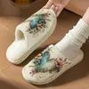 Fornecimento Exclusivo Transfronteiriço de Pantufas de Algodão com Estampa de Vaca das Terras Altas para Homens, Pantufas de Casal para Outono e Inverno, Pantufa de Pé Transfronteiriça Jit Peça Única Dropshipping