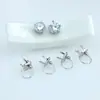 Novos acessórios criativos de material DIY suporte de broca oca de quatro garras sem furo para orelha clipe de orelha em forma de U clipe de orelha da moda coreana