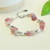 Pulseira de Cristal Rosa de Cavalo Natural Ai Yu com Contas Irregulares de Concha Flor de Pessegueiro Atacado para E-commerce ao Vivo S5072405