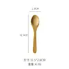 Cucharas de Bambú para el Hogar para Sopa y Comer, Cubiertos de Madera, Cucharas Pequeñas, Cucharas de Madera con Mango Largo para Miel y Café Comerciales, Personalización al por Mayor