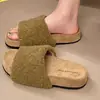 Chinelos de pelúcia com sola grossa retrô para mulheres, adequados para usar ao ar livre, novo estilo outono e inverno 2026, sapatos sem cadarço, chinelos de algodão estilo fada Birkenstock