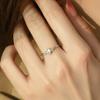 Anel Pequena Galáxia Estilo Xiaohongshu para Mulheres, Anel de Diamante Moissanite de Imitação, Anel Ajustável de Um Quilate para Mulheres, Suprimento para Transmissão ao Vivo