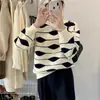 Suéter Suave Estilo Suave Otoño e Invierno para Mujer, Diseño Único, Corte Holgado, Tejido Adelgazante, Top de Manga Larga, Estilo Corto