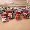 Nuevas decoraciones navideñas, medias navideñas, colgante de árbol de Navidad, tamaño pequeño, muelles tridimensionales, muñeco de anciano, calcetines navideños.