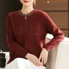 Suéter de Moda Otoño/Invierno 2026 para Personas de Mediana Edad y Mayores, Nueva Camisa Base de Punto Estilo Chino Ajustada, Abrigo Versátil Adelgazante y Cálido