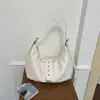 Bolsa Retrô Relaxada de Grande Capacidade 2026 Nova Bolsa de Ombro Cruzada para o Dia a Dia Feminina Estilo Coreano Bolsa Croissant Simples