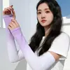 Proteção solar manga de gelo feminina degradê Seda de Gelo fabricantes de manga de gelo atacado proteção UV para atividades ao ar livre, manga para luvas de equitação e direção