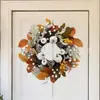 Amazon Colores de Otoño Acción de Gracias Algodón Hoja de Arce Piña Corona Hoja de Arce Blanca Calabaza Decoración Adorno Colgante de Pared