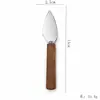 Directo del fabricante, juego de ocho piezas de herramientas para queso con mango de madera de Sapele para repostería casera, espátula para queso y cuchillo para mantequilla de acero inoxidable