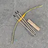 Arcos y Flechas Shenlong de 70 cm en Blíster Hechos de Bambú, Arcos y Flechas Impresos con Dragones, Juguetes de Tiro al Aire Libre para Niños, Artesanías para Atracciones Turísticas al por Mayor