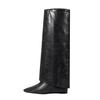 Comercio exterior transfronterizo chica sexy pasarela biblioteca botas tubo 2025 otoño e invierno nuevo botas de moda de tacón alto tubo largo ajustado botas de talla grande