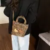 Moda Transfronteriza Estampado de Leopardo Bolso de Mano para Niña Dibujo Animado Lindo Hello Kitty Bolso de Hombro Nuevo Ligero Versátil Bolso Cruzado