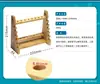 Suporte para tubos de ensaio de madeira trapezoidal escala pipeta suporte de madeira disco suporte para pipeta de sucção suporte para conta-gotas suporte para tubos submontagem