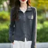 Cárdigan de lana de punto fino con cuello alto, doble cremallera, bolsillos falsos, para mujer, otoño e invierno, chaqueta de punto versátil de alta gama
