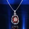 Colgante de collar con colgante de gota de cristal de circonita y diamante de plata esterlina s925 para mujer, estilo europeo y americano, simple y exagerado, joyería de plata.