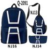 Mochilas Escolares Tendência Europeia e Americana Transfronteiriças, Roupas com Personagens Impressão Colorida 3D Conjunto de Mochilas Duplas de Viagem