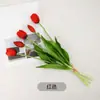 Flores de Tulipán Realistas de Goma Blanda Transfronterizas para Decoración de Hotel, Plantas Verdes Artificiales para Arreglos Florales de Sala de Estar en Casa