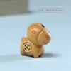 Madeira de Agar incrustada com fio de cobre desenho animado pônei diy contas para brincar acessórios acessórios para corrente de celular pingente de chaveiro atacado