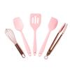 Mini Juego de Utensilios de Cocina de Silicona para Niños Cocina Real Cocineta Doméstica Olla Antiadherente Espátula de Silicona Colador Herramientas para Hornear