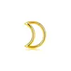 Anillo nasal de acero inoxidable con incrustaciones de circonita 316L, luna, 16 g, 8/10 mm