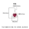 Plata de Ley S925 Chapada Eléctricamente Colgante con Forma de Corazón Cepillado de Precisión Material para Pulsera de Cristal Perla Collar Accesorios de Plata
