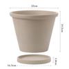 Moca Natural Liso Quema Transpirable Absorbente Maceta de Cerámica Nórdico Simple Gris Bandeja de Cinturón Grande Plantación Flores en Maceta