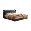 2026 Sencilla Nueva Multifuncional Almacenamiento Piel Cama Moderna Doble Cama de Boda Luz Lujo Dormitorio Principal Celebridad de Internet ins Cajón