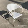 Mesas e Cadeiras de Exterior Loja de Chá com Leite Café Cadeira de Malha Cadeira de Rattan Conjunto de Três Peças Pátio Varanda Mesas e Cadeiras de Lazer para Exterior