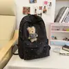 Mochila Lantejoula Estrela Estilo Japonês, Mochila Escolar Estudante da Moda, Grande Capacidade, Mochila de Alto Valor Estético para Alunos do Ensino Fundamental II e Médio