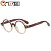 Marco redondo simple retro nuevo transfronterizo marco de combinación de colores degradados espejo plano de clavo de arroz para hombre y mujer marco pequeño T22125