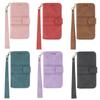 Adecuado para Funda de Cuero para Teléfono Móvil Iphone17Promax 15/16Pro Billetera con Tarjetero en Relieve Cubierta Protectora Multifuncional