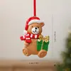 Decoraciones Navideñas Populares de Amazon, Adornos para Árbol de Navidad, Papá Noel de Resina, Muñeco de Nieve Navideño, Adornos de Comercio Exterior al por Mayor