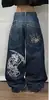 JeansJnco Y2K Personalizado para E-commerce Transfronteiriço, Modelo Largo com Bordado Vintage, Estilo Streetwear Hip-Hop, Calça Masculina de Perna Larga Harajuku