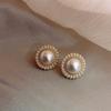 @ Oferta Especial @ Brincos Novos de Pérola Redonda Coreanos 2025 Temperamento Fashion Feminino Mais Fácil de Combinar Brincos Populares de Celebridade da Internet
