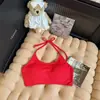 Estilo Coreano Esportivo Gola Quadrada Costas com Amarração Costas Bonitas Confortável Respirável Emagrecedor Versátil Com Bojos Peça de Baixo para Roupa Externa
