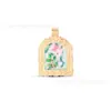 Venta Caliente Transfronteriza Pintura al Óleo Jardín de Monet Colgante de Gota de Aceite de Acero Inoxidable Collar Pendientes de Cadena de Lana Joyería DIY