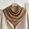 Lenço Quadrado Pequeno Estilo Chinês Lírio 70% Algodão e Linho para Mulheres, Primavera, Outono, Verão, Lenço Pequeno, Faixa de Cabelo Estilo Pastoral