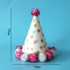 Sombrero de Cumpleaños para Niños y Adultos Punto Láser Reflectante Gorra Puntiaguda de Bola Gorra Puntiaguda de Fiesta Gorra de Corona Gorra de Bola Mao