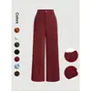 Pantalones de Pierna Ancha para Primavera y Otoño para Desplazamientos, Corte Slim, con Caída, Casual de Alta Gama, Petite, Estrechos de Pierna Recta para Mujer