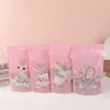 Bolsa de Pie de Dibujos Animados Lindo Unicornio Bolsa con Cierre Bolsas de Empaque Impresas de Grado Alimenticio Bolsa Sellada para Snacks Galletas Venta al por Mayor