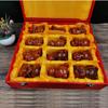 Ébano Edición Linda Adornos Mini 12 Zodiaco Animal 12 Zodiaco Artesanía Set Caja de Regalo