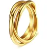 Anillo tricíclico de acero de titanio para parejas, superventas en Amazon, con diamantes, giratorio, antiansiedad, joyería transfronteriza.