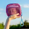 Bolsa de Tofu Portátil Dopamina Malla Malla Portátil Bolsa de Almacenamiento para Viajes al Aire Libre Bolsa de Artículos de Tocador Multifuncional