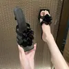 Pantuflas de Flores para Mujer, Uso Exterior de Verano, Nuevo Diseño de Moda 2025, Elegantes Tacones de Aguja Altos, Sandalias Sexy de Deslizamiento
