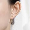 Plata Esterlina 925 Genuina Línea de Oreja Temperamento Femenino Amor Cadena Larga de Borlas Aretes Pendientes