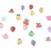 Nuevos Accesorios para Uñas con Arte de Frutas Fresa, Lindas Decoraciones de Uñas Desgastables con Gradiente Tridimensional, Pequeños Accesorios de Resina, Accesorios para DIY