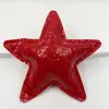 Llavero Colgante Estrella de Cinco Puntas Piel Plisada Brillante Perforada Accesorio Colgante para Cadena de Teléfono DIY Bolso